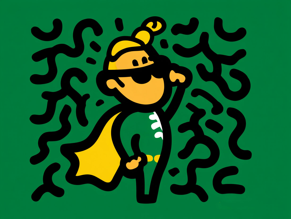 Power Downloader in the style of Keith Haring